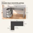 Biurko lekarskie narożne z szufladami - Szare