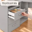 Biurko lekarskie narożne z szufladami - Szare