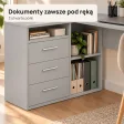 Biurko lekarskie narożne z szufladami - Szare