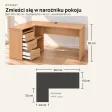 Biurko lekarskie narożne z szufladami - Buk