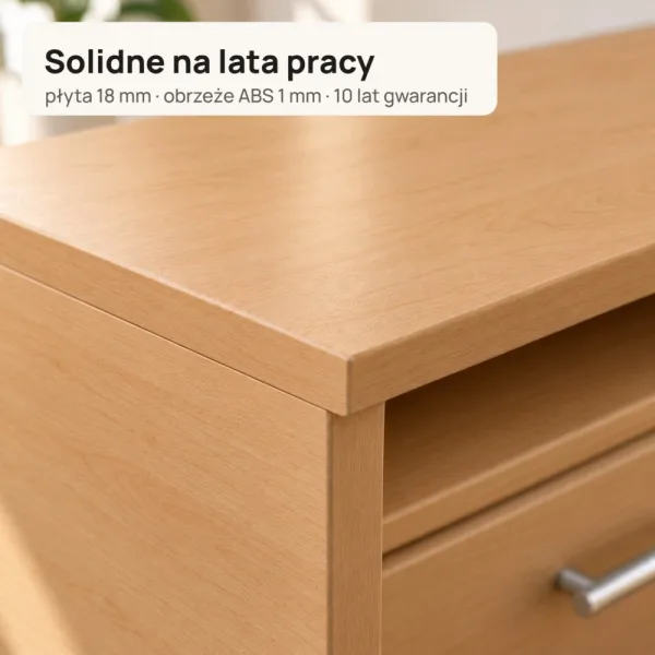 Biurko lekarskie narożne z szufladami - Buk