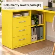 Biurko lekarskie narożne z szufladami - Żółte