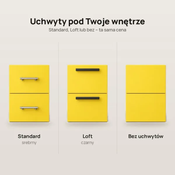 Biurko lekarskie narożne z szufladami - Żółte