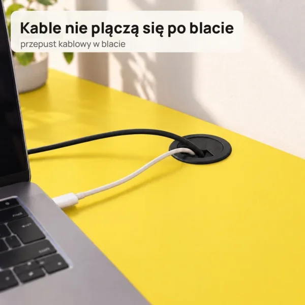 Biurko lekarskie narożne z szufladami - Żółte