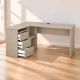 Biurko lekarskie narożne z szufladami - Cappuccino