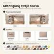 Biurko lekarskie narożne z szufladami - Cappuccino