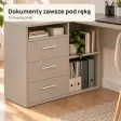 Biurko lekarskie narożne z szufladami - Cappuccino
