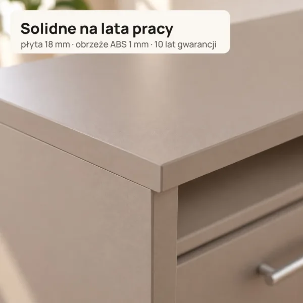 Biurko lekarskie narożne z szufladami - Cappuccino