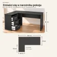 Biurko lekarskie narożne z szufladami - Czarne
