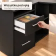 Biurko lekarskie narożne z szufladami - Czarne