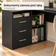 Biurko lekarskie narożne z szufladami - Czarne