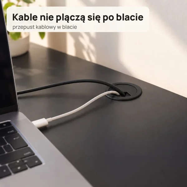 Biurko lekarskie narożne z szufladami - Czarne