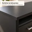 Biurko lekarskie narożne z szufladami - Czarne