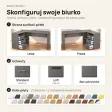 Biurko lekarskie narożne z szufladami - Grafit