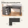 Biurko lekarskie narożne z szufladami - Grafit
