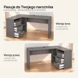 Biurko lekarskie narożne z szufladami - Grafit