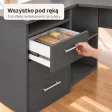 Biurko lekarskie narożne z szufladami - Grafit
