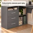 Biurko lekarskie narożne z szufladami - Grafit