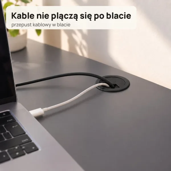 Biurko lekarskie narożne z szufladami - Grafit