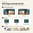 Biurko lekarskie narożne z szufladami - Zielone
