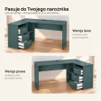 Biurko lekarskie narożne z szufladami - Zielone