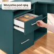 Biurko lekarskie narożne z szufladami - Zielone