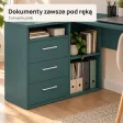 Biurko lekarskie narożne z szufladami - Zielone