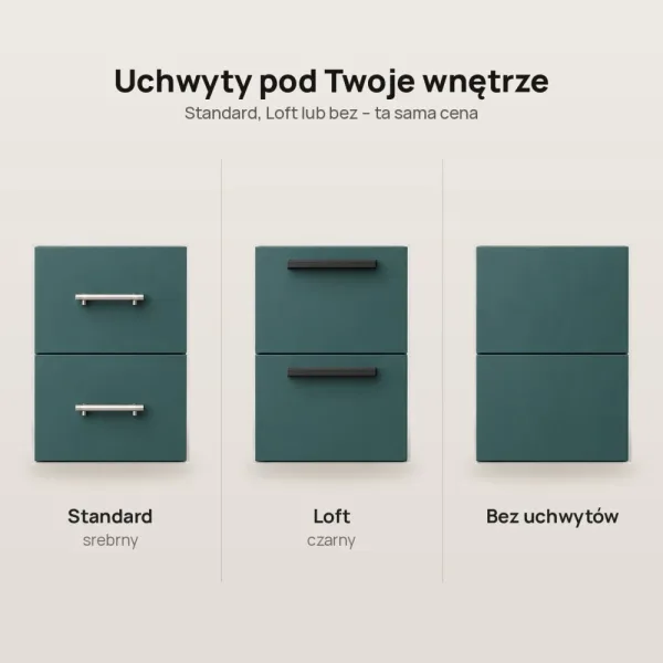 Biurko lekarskie narożne z szufladami - Zielone
