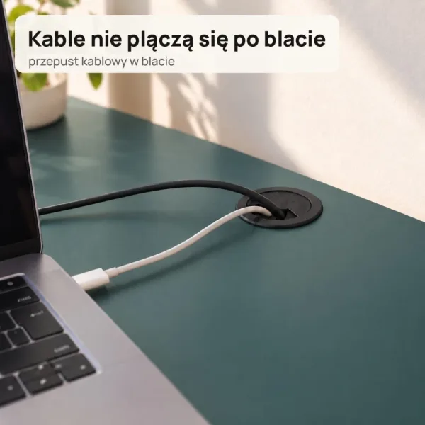 Biurko lekarskie narożne z szufladami - Zielone