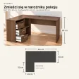 Biurko lekarskie narożne z szufladami - Orzech