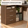 Biurko lekarskie narożne z szufladami - Orzech