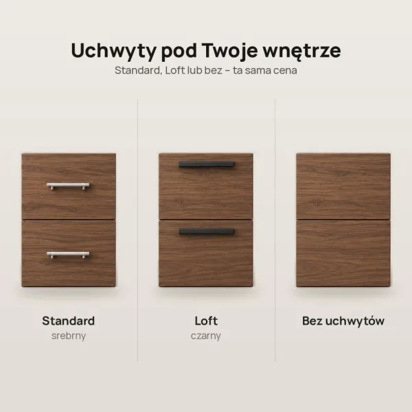 Biurko lekarskie narożne z szufladami - Orzech