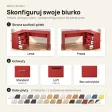 Biurko lekarskie narożne z szufladami - Czerwone