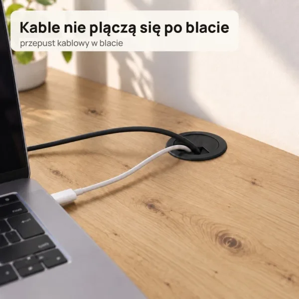 Biurko lekarskie narożne z szufladami - Dąb Artisan