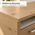 Biurko lekarskie narożne z szufladami - Dąb Artisan
