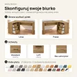 Biurko lekarskie narożne z szufladami - Dąb Kamienny