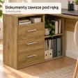 Biurko lekarskie narożne z szufladami - Dąb Kamienny