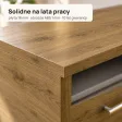 Biurko lekarskie narożne z szufladami - Dąb Kamienny