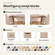 Biurko lekarskie narożne z szufladami - Dąb Sonoma