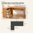 Biurko lekarskie narożne z szufladami - Dąb Złoty