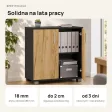 Komoda biurowa na dokumenty - Czarny / Dąb Złoty