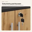 Komoda biurowa na dokumenty - Czarny / Dąb Złoty