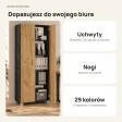 Szafa biurowa na segregatory - Czarny / Dąb Złoty