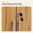 Szafa biurowa na segregatory - Czarny / Dąb Złoty