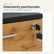 Kontenerek pod biurko - Czarny/ Dąb Złoty