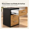 Kontenerek pod biurko - Czarny/ Dąb Złoty