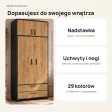 Szafa z szufladami Kamil - Czarny / Dąb Złoty