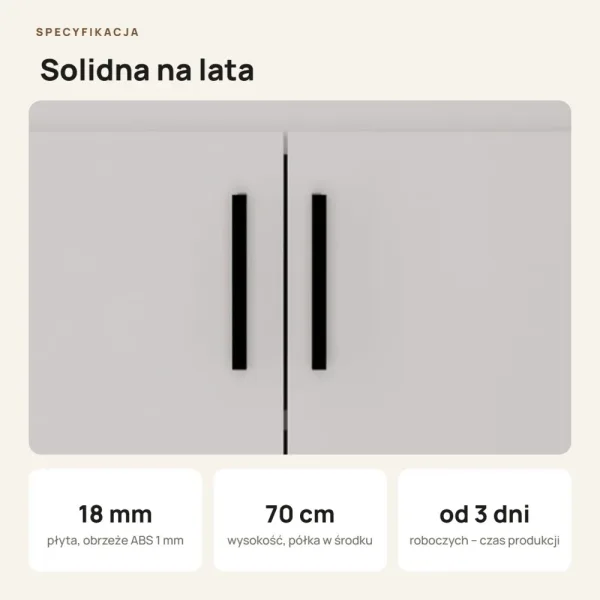 Wisząca łazienkowa szafka pod umywalkę - Biała