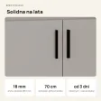 Wisząca łazienkowa szafka pod umywalkę - Szara
