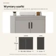 Wisząca łazienkowa szafka pod umywalkę - Szara